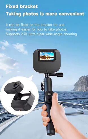 Waterproof Magnetic Mini Body Action Camera, Included 128GB, Hands Free, Wearable Thumb 2.7k HD Camera with Magnetic Clip and Necklace Mount for Traveling, Pet Walking and Outdoors Activities in Saudi Arabia