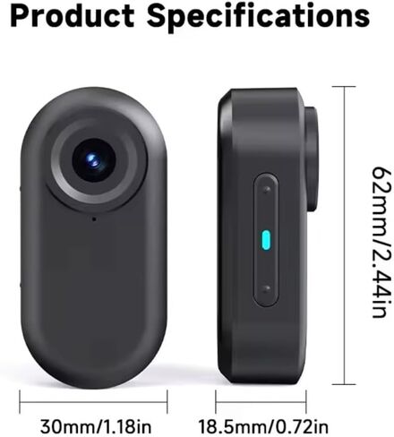Waterproof Magnetic Mini Body Action Camera, Included 128GB, Hands Free, Wearable Thumb 2.7k HD Camera with Magnetic Clip and Necklace Mount for Traveling, Pet Walking and Outdoors Activities in Saudi Arabia