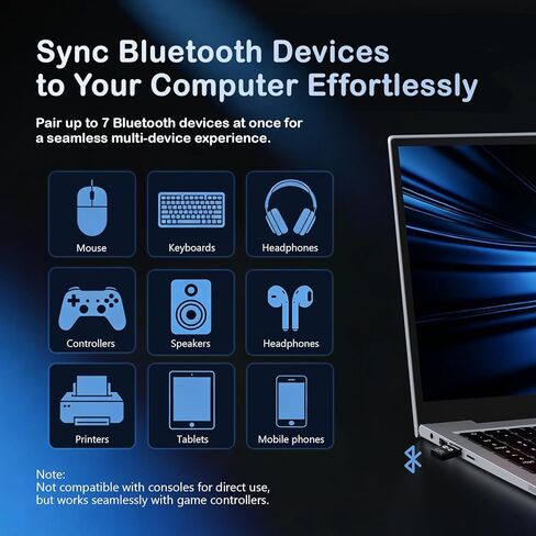 محول واي فاي USB، واي فاي وبلوتوث 2 في 1 محول واي فاي للكمبيوتر المكتبي، شبكة لاسلكية 900 ميجا بايت في الثانية بنطاق مزدوج 2.4 جيجا هرتز/5 جيجا هرتز، التوصيل والتشغيل، متوافق مع الكمبيوتر الشخصي/الكمبيوتر المحمول/سطح المكتب، يدعم Win10/11 in Kuwait