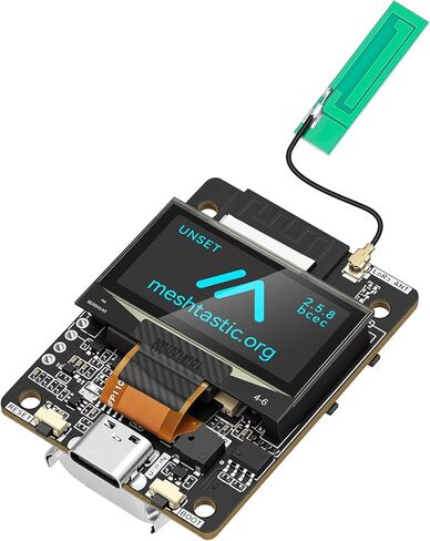 لوحة تطوير ThinkNode M2 ​​LoRa + بطارية 1000 مللي أمبير في الساعة، جهاز شبكي مزود بتقنية Bluetooth WiFi LoRa SX1262 ESP32-S3 شاشة OLED مقاس 1.3 بوصة وشبكة هوائي 915 ميجاهرتز للاتصالات الخارجية in Kuwait