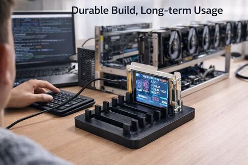 حامل Bitcoin Miner، حامل ذو 4 فتحات لعمال اليانصيب، حامل ملحقات NerdMiner ESP32 Solo Miner (غير متضمن في آلة التعدين) in Saudi Arabia