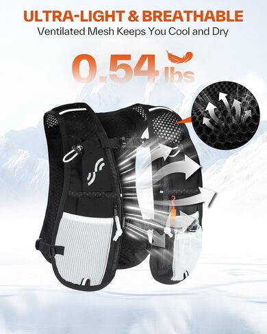 Sportneer Hydration Backpack: Lightweight Water Pack with 1.5L Bladder, Hydro Water Daypack for Running Hiking Biking Cycling for Women Men in Saudi Arabia