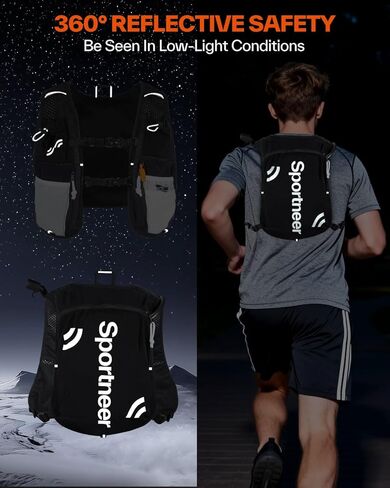 Sportneer Hydration Backpack: Lightweight Water Pack with 1.5L Bladder, Hydro Water Daypack for Running Hiking Biking Cycling for Women Men in Saudi Arabia