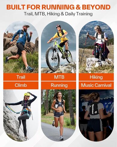 Sportneer Hydration Backpack: Lightweight Water Pack with 1.5L Bladder, Hydro Water Daypack for Running Hiking Biking Cycling for Women Men in Saudi Arabia