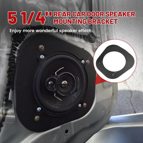 RED WOLF 5 1/4" Rear Car Door Speaker Adapter Kit Fit for 1996-2002 Toyota 4Runner Install 5.25" Aftermarket Audio Speaker Spacer Ring Mounting Bracket, Black Solid PE Plastic 1 Pair in Saudi Arabia