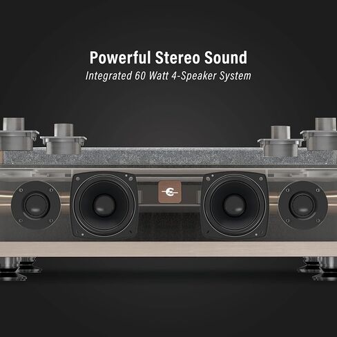 Crosley E100A-NALG 2-Speed Record Player Turntable, VibrationBlock Technology, Dual-Platform Suspension, Natural in Saudi Arabia