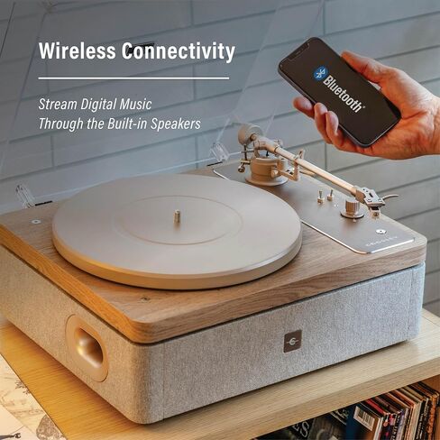Crosley E100A-NALG 2-Speed Record Player Turntable, VibrationBlock Technology, Dual-Platform Suspension, Natural in Saudi Arabia