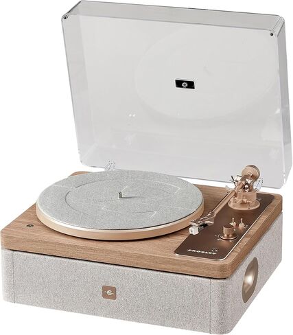 Crosley E100A-NALG 2-Speed Record Player Turntable, VibrationBlock Technology, Dual-Platform Suspension, Natural in Saudi Arabia