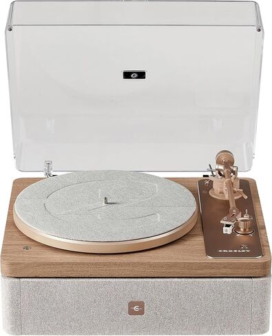 Crosley E100A-NALG 2-Speed Record Player Turntable, VibrationBlock Technology, Dual-Platform Suspension, Natural in Saudi Arabia