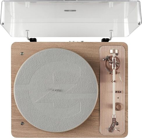 Crosley E100A-NALG 2-Speed Record Player Turntable, VibrationBlock Technology, Dual-Platform Suspension, Natural in Saudi Arabia