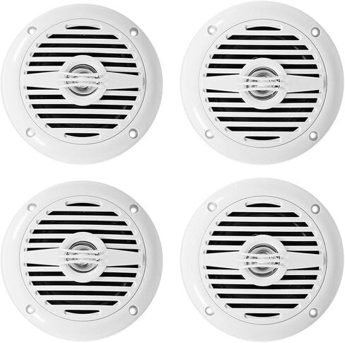 Rockville MS40W 4" 200W Peak/50W RMS Marine Boat Speakers, 4 Ohm, IP56 Waterproof, Anti-UV ABS Build, Mylar Tweeter, Compact for Boats and Outdoor Use, 4-Piece in Saudi Arabia