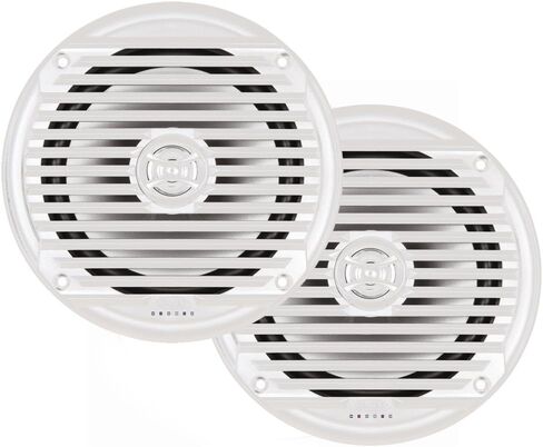 Jensen MS6007WR 6.5" Coaxial Waterproof White Speaker, 60 Watts Max power handling, Sensitivity @ 1W/1 Meter 88 dB, Frequency Response 65Hz-20kHz, Nominal Impedance 4 Ohms in Saudi Arabia