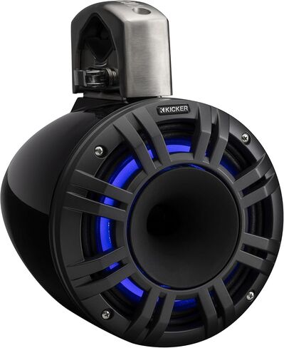 Kicker 51KMTCXL8 8" RGB LED Horn Loaded Compression Driver Marine Tower Speakers, Pair, Black (Renewed) in Saudi Arabia