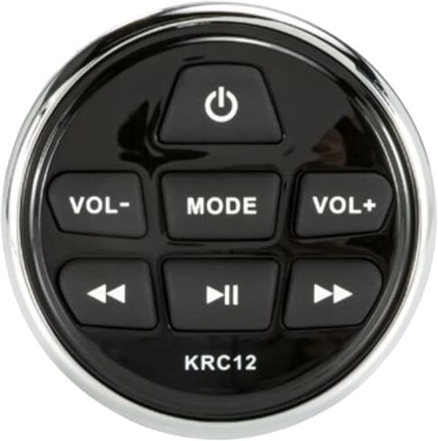 KICKER 46KMC2 Marine Bluetooth All-Weather AM/FM USB/AUX Gauge Style Media Center Receiver W/Black Cover, Remote Control, 4X 6.5 195W Max RGB LED Speaker W/Charcoal Grille, Controller, Antenna, Wire in Saudi Arabia