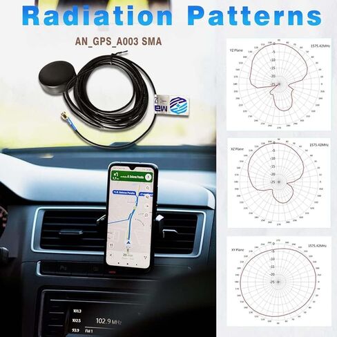 هوائي GPS النشط، مثبت برغي هوائي على شكل قرص، ولاصق 3M أسفل نوع الموصل: SMA in Saudi Arabia