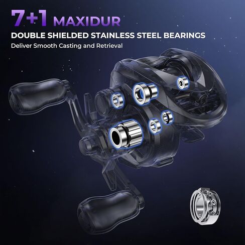 KastKing Kestrel SE Baitcasting Reel, 4.5 oz Ultralight Finesse Baitcaster, Cast Lures Down to 1/32 oz, Powerful Sycron Construction, 7+1 MaxiDur Double Shielded BB, 7.5:1 Gear Ratio in Saudi Arabia