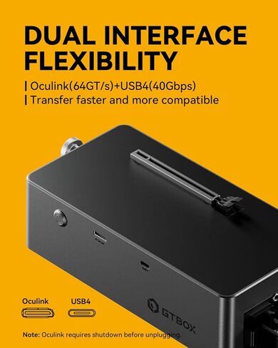 قاعدة G-DockEGU Dock مع PSU بقدرة 800 وات، ومنفذ OCuLink+USB4 وTGX Hot Swap، تدعم ما يصل إلى 600 وات من دعمEGU (لا تدعم 5090,5090D) in Kuwait
