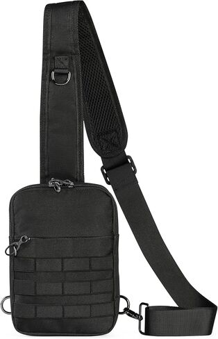 Anti Theft Sling Bag Tactical Small Shoulder Chest Crossbody Bag for Men Women with Zipper Lock RFID Blocking in Saudi Arabia