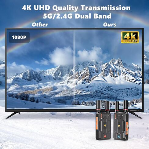 جهاز إرسال HDMI لاسلكي 4K و3 أجهزة استقبال: طقم موسع HDMI لاسلكي، مرسل وجهاز استقبال HDMI 5G 820FT مع حلقة لبث الفيديو والصوت للشاشة من الكمبيوتر المحمول/الكمبيوتر الشخصي، واجهة الصوت in Kuwait