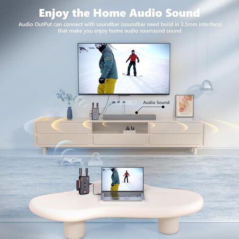 جهاز إرسال HDMI لاسلكي 4K و3 أجهزة استقبال: طقم موسع HDMI لاسلكي، مرسل وجهاز استقبال HDMI 5G 820FT مع حلقة لبث الفيديو والصوت للشاشة من الكمبيوتر المحمول/الكمبيوتر الشخصي، واجهة الصوت in Kuwait