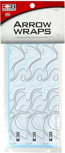 Bohning 7" Topographical Arrow Wraps, Small, White in Saudi Arabia