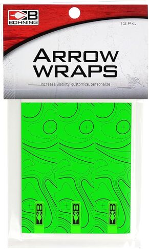 Bohning 4" Topographical Arrow Wraps, Small, Neon Green in Saudi Arabia