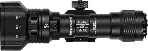 Streamlight 88138 ProTac Rail Mount VIR Pro 1100-Lumen 40,000-Candela ضوء سلاح قابل لإعادة الشحن، أبيض وإضاءة IR، متوافق مع Picatinny وM-LOK، أسود in Saudi Arabia