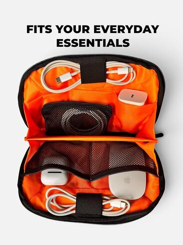 Nomad Tech Travel Organizer – Compact Cable & Charger Organizer with High-Visibility Interior, Travel Tech Pouch for Cords, Chargers & Accessories in Saudi Arabia