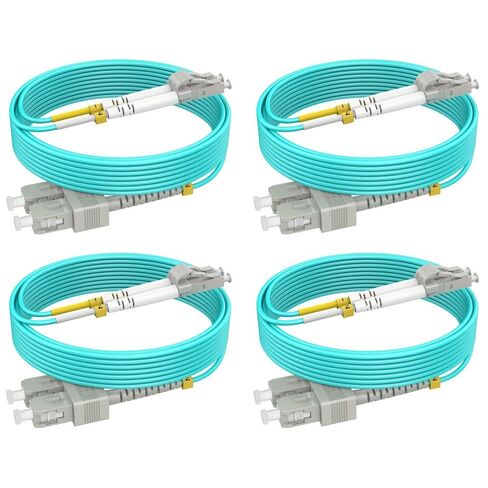 OM4 SC LC Fiber Patch Cables Multimode MMF, 65ft/20m, 2Pack in Kuwait
