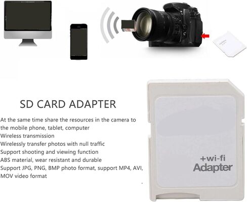 Fdit Storage Card WiFi Adapter, Efficient Multi Device Connection Wireless Network Adapters with Multiple Compatible Formats for Phone Tablet in Saudi Arabia