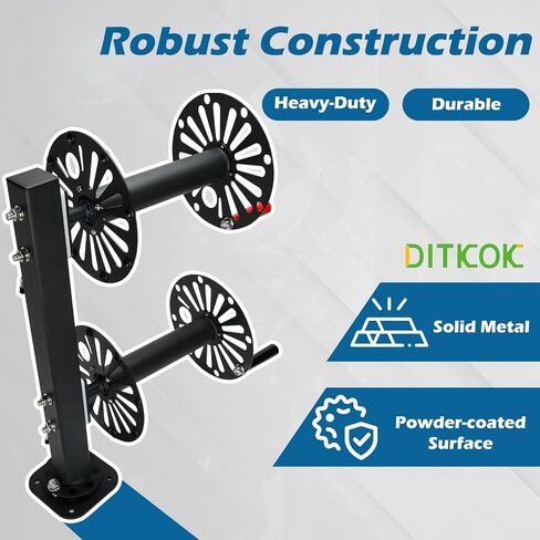Heavy Duty Double Welding Lead Reel, 10" Swivel Base Welding Cable Reel with Insulated No-Leak Design, Welding Reel with LC-40 Quick Connector Included, Holds 150ft of 1/0 or 125ft of 2/0 Cable in Saudi Arabia