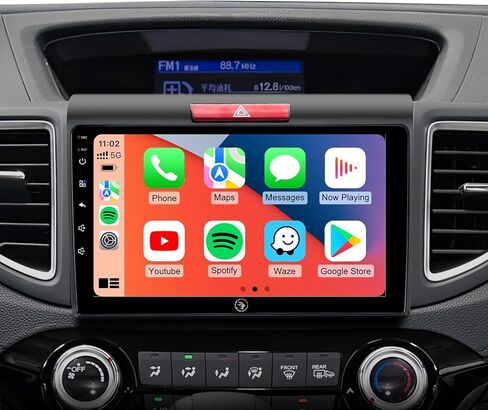 9 Inch Car Radio Stereo for Honda CRV 2012-2016 Wireless CarPlay Android Auto 5G WiFi GPS Navigation Touch Screen Bluetooth FM AM HD Backup Camera in Saudi Arabia