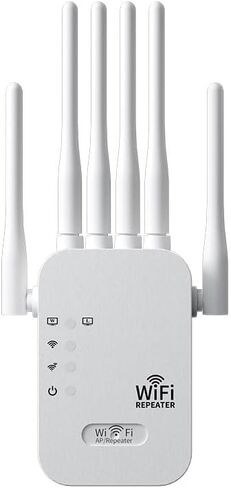 WiFi Repeater Signal Booster, 2026 Best WiFi Extender with Ethernet Port, WiFi Booster Dual Band 5GHz/2.4GHz, Up to 12800 Sq.ft and 60 Devices, Stable Internet Performance Q/X (White) in Saudi Arabia