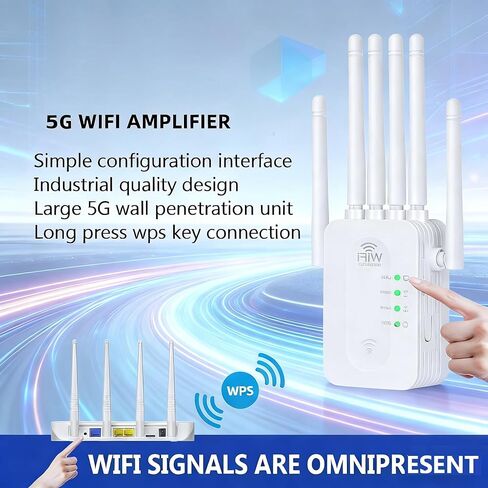 WiFi Repeater Signal Booster, 2026 Best WiFi Extender with Ethernet Port, WiFi Booster Dual Band 5GHz/2.4GHz, Up to 12800 Sq.ft and 60 Devices, Stable Internet Performance Q/X (White) in Saudi Arabia