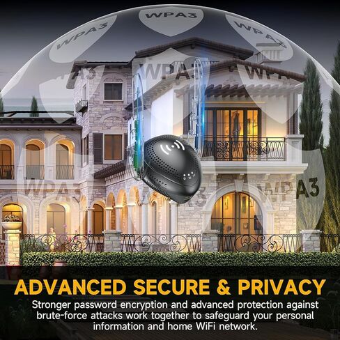 2026 Mesh AX3000 WiFi 6 معزز إشارة موسع للمنزل، نطاق يصل إلى 20 كيلو متر مربع، مكرر إنترنت لاسلكي بسرعة 3000 ميجا بت في الثانية، مكبر إشارة ثنائي النطاق مع منفذ جيجابت إيثرنت، موسع واي فاي أسرع 10 مرات in Kuwait