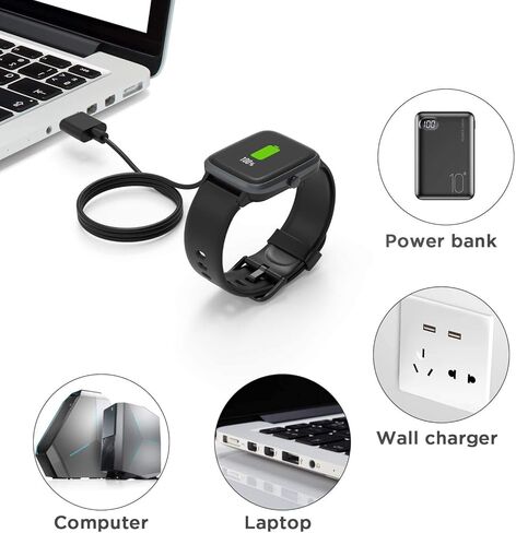 شاحن ساعة ذكية VeryFit مغناطيسي 2 دبوس، كابل شحن USB بديل لسلك الساعة الذكية متوافق مع AEAC AR-01 Pro، IDW28 in Saudi Arabia