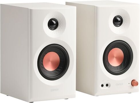 Edifier MR3 Powered Studio Monitor Speakers,Hi-Res Certified Bluetooth 5.4 Active Bookshelf Speakers, 2.0 Computer Speakers with Headphone Out (White, Refurbished) (Renewed) in Saudi Arabia
