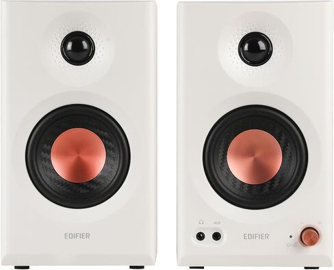 Edifier MR3 Powered Studio Monitor Speakers,Hi-Res Certified Bluetooth 5.4 Active Bookshelf Speakers, 2.0 Computer Speakers with Headphone Out (White, Refurbished) (Renewed) in Saudi Arabia