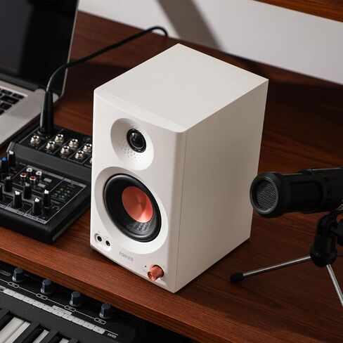Edifier MR3 Powered Studio Monitor Speakers,Hi-Res Certified Bluetooth 5.4 Active Bookshelf Speakers, 2.0 Computer Speakers with Headphone Out (White, Refurbished) (Renewed) in Saudi Arabia
