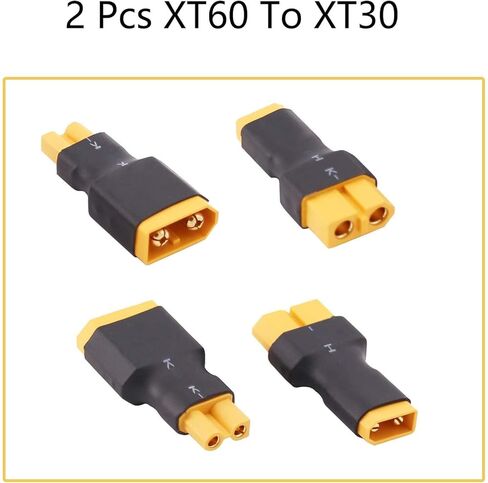 زوج واحد من محول موصل ذكر XT60 إلى XT30، زوجان من موصل أنثى XT30 ذكر إلى XT60 ذكر أنثى موصل قابس محول لبطارية LiPo بدون طيار RC in Kuwait