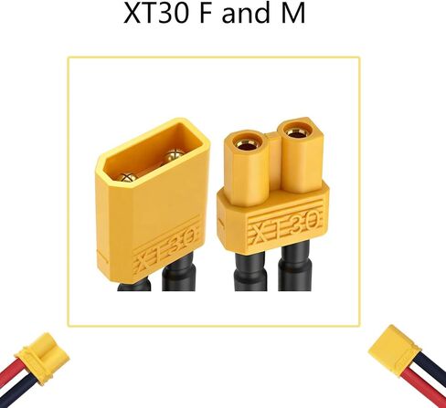 زوج واحد من محول موصل ذكر XT60 إلى XT30، زوجان من موصل أنثى XT30 ذكر إلى XT60 ذكر أنثى موصل قابس محول لبطارية LiPo بدون طيار RC in Kuwait