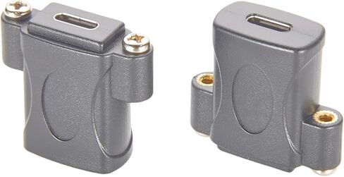 Screw Panel Mount USB 3.1 Type C Coupler Converter 10Gbps USB C Female to Female Gender Changer 100W Pass Through Bulkhead Extender Socket Connector for Data Transfer Charging (2PCS) in Saudi Arabia
