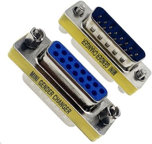 2pcs Rs232 Serial Cable 15 Pin DB15 Male to Female Gender Changer Coupler Adapter Connector in Saudi Arabia