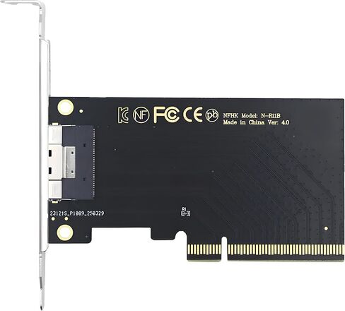 PCI-E Slimline SAS 4.0 SFF-8654 8i 74pin مضيف إلى SFF-8654 74Pin Slim SAS Target Cable 50 سم in Saudi Arabia