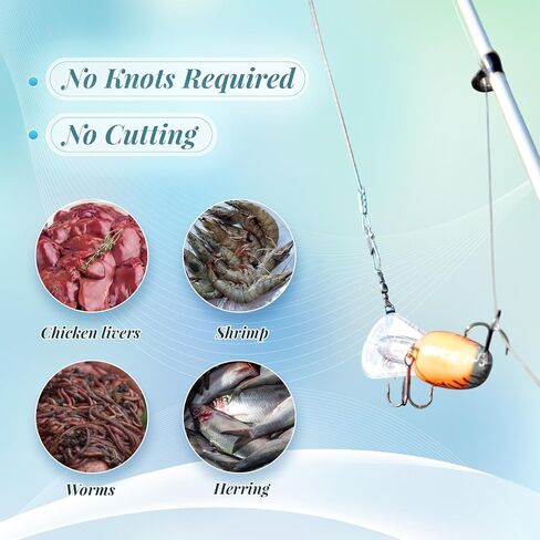 5 Pcs Fishing Bait String, Nylon Invisible Fishing Thread Elastic Clear Fishing Line 0.2mm 820FT Per Spool Stretchy Fish Wire for Salmon Sturgeon Catfish Bass in Saudi Arabia