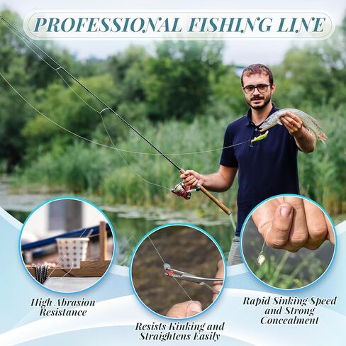 5 Pcs Fishing Bait String, Nylon Invisible Fishing Thread Elastic Clear Fishing Line 0.2mm 820FT Per Spool Stretchy Fish Wire for Salmon Sturgeon Catfish Bass in Saudi Arabia