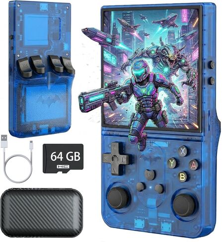 Upgrade S600 Retro Gaming Console, Anti-Slip Texture‌ Retro Handheld Game Console, 4.0 Inch 720x720 IPS Screen and 18,000+ Classic Games Retro Game Console for Gaming/Playdate/Party/Gift, Black 64G in Saudi Arabia