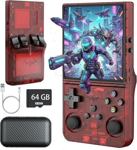 Upgrade S600 Retro Gaming Console, Anti-Slip Texture‌ Retro Handheld Game Console, 4.0 Inch 720x720 IPS Screen and 18,000+ Classic Games Retro Game Console for Gaming/Playdate/Party/Gift, Black 64G in Saudi Arabia