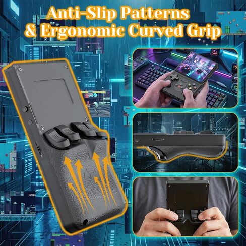 Upgrade S600 Retro Gaming Console, Anti-Slip Texture‌ Retro Handheld Game Console, 4.0 Inch 720x720 IPS Screen and 18,000+ Classic Games Retro Game Console for Gaming/Playdate/Party/Gift, Black 64G in Saudi Arabia
