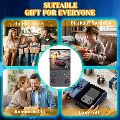 Upgrade S600 Retro Gaming Console, Anti-Slip Texture‌ Retro Handheld Game Console, 4.0 Inch 720x720 IPS Screen and 18,000+ Classic Games Retro Game Console for Gaming/Playdate/Party/Gift, Black 64G in Saudi Arabia